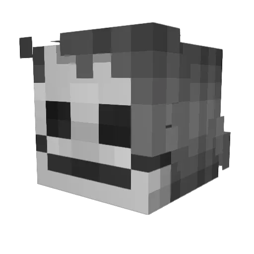 wlley Minecraft avatar head, 3D render