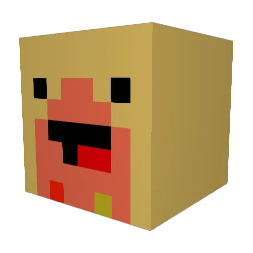 wlr_123 Minecraft avatar head, 3D render