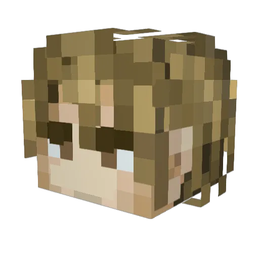 wluccz Minecraft avatar head, 3D render