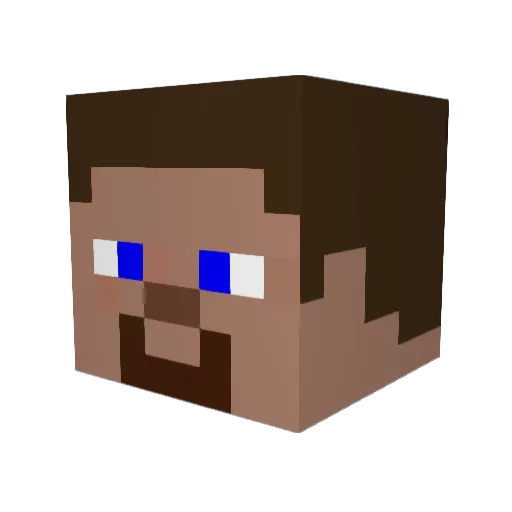 wman2 Minecraft avatar head, 3D render