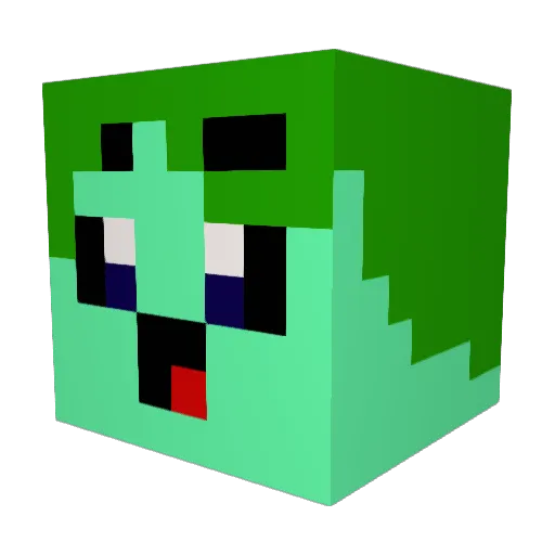 wmarcel Minecraft avatar head, 3D render