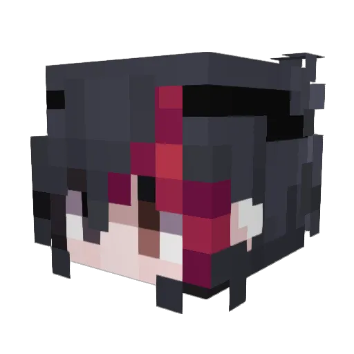 wmeowie Minecraft avatar head, 3D render