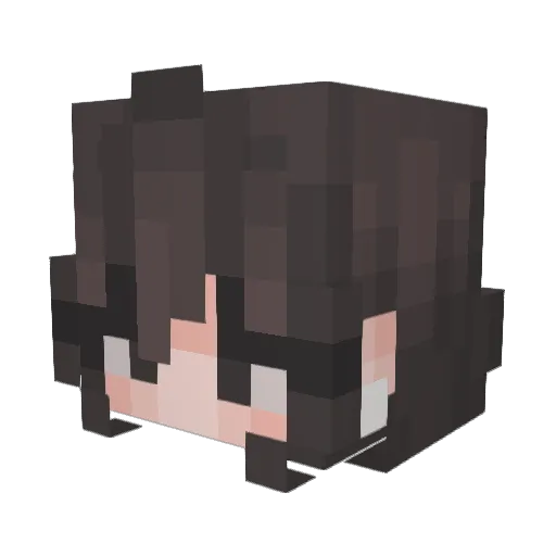 wmorphine Minecraft avatar head, 3D render