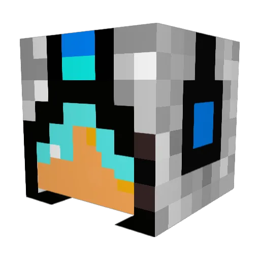 wmryan Minecraft avatar head, 3D render