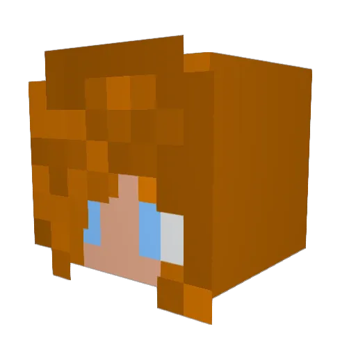 wmunch Minecraft avatar head, 3D render