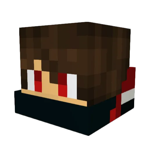 wmverran Minecraft avatar head, 3D render