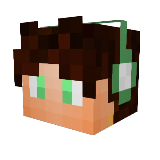 wndy_1 Minecraft avatar head, 3D render