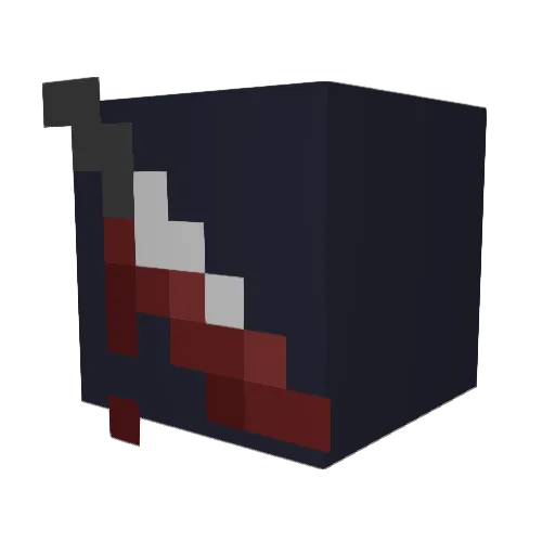 wnet Minecraft avatar head, 3D render