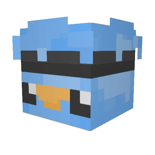wngKOSMO Minecraft avatar head, 3D render