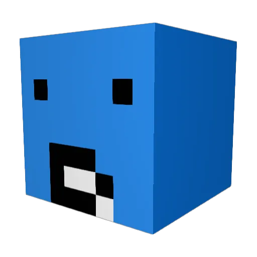 wnine Minecraft avatar head, 3D render