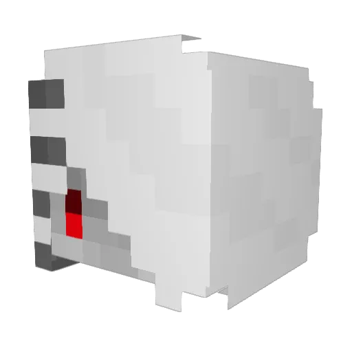 wnql Minecraft avatar head, 3D render