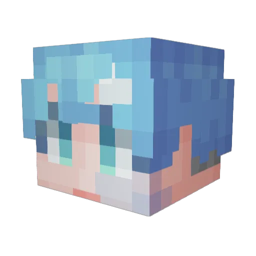 wnsdn0523 Minecraft avatar head, 3D render
