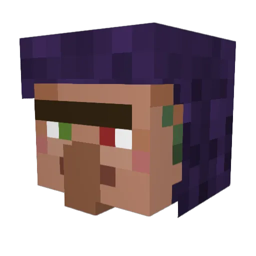 wnuczek Minecraft avatar head, 3D render