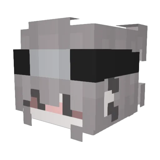 wnzo Minecraft avatar head, 3D render