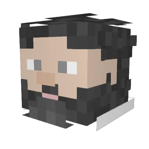 wo0ka Minecraft avatar head, 3D render