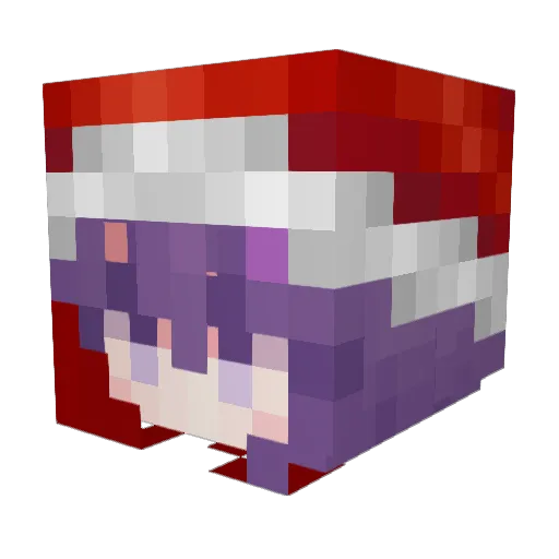 wo15ka Minecraft avatar head, 3D render
