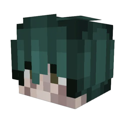 wo3ful Minecraft avatar head, 3D render