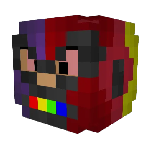 wo_son Minecraft avatar head, 3D render