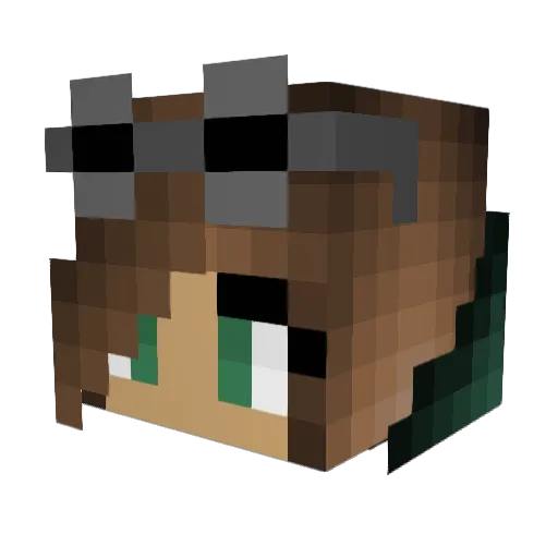 woaffels Minecraft avatar head, 3D render