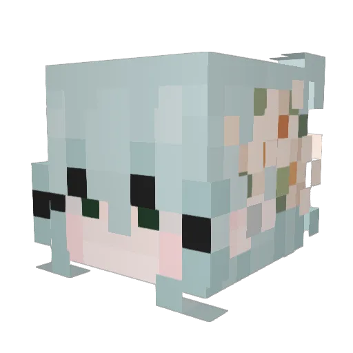 woahacat Minecraft avatar head, 3D render