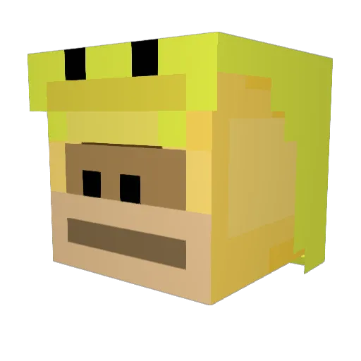 woaseyo Minecraft avatar head, 3D render