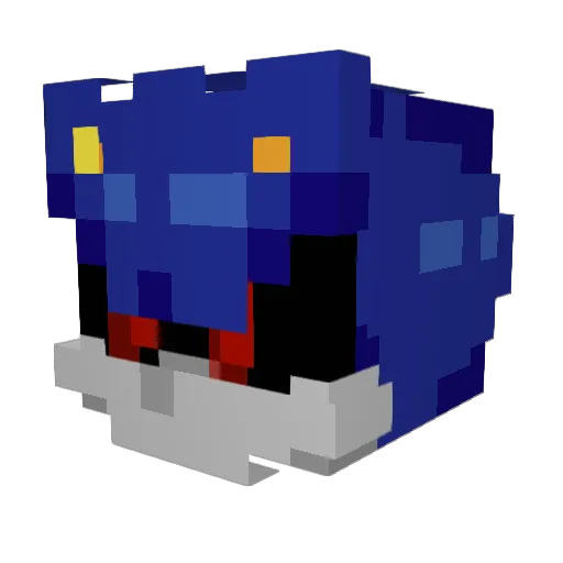 wobblefiss Minecraft avatar head, 3D render