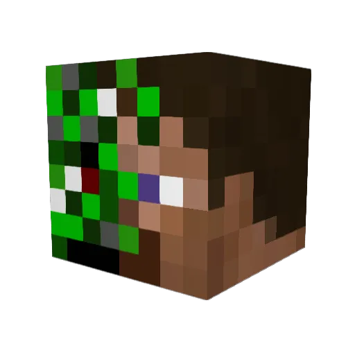 wobblyjubly Minecraft avatar head, 3D render