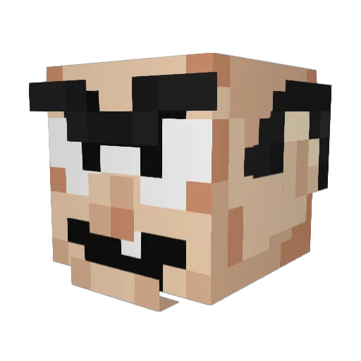 wobshyper Minecraft avatar head, 3D render