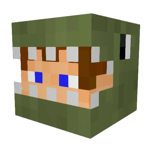 woby__ Minecraft avatar head, 3D render