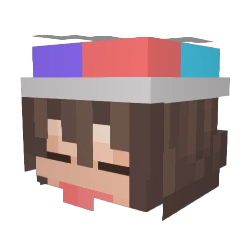 wochu Minecraft avatar head, 3D render