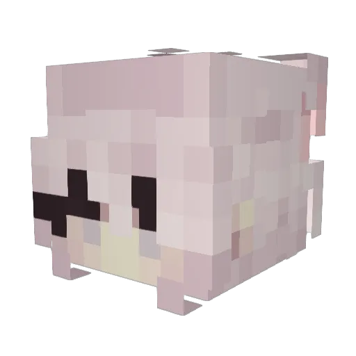 wockal Minecraft avatar head, 3D render