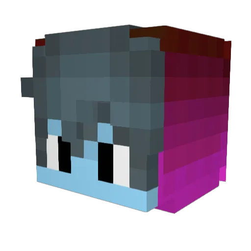 wodeaa Minecraft avatar head, 3D render