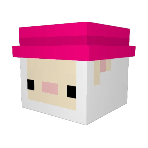 wodegFNA Minecraft avatar head, 3D render