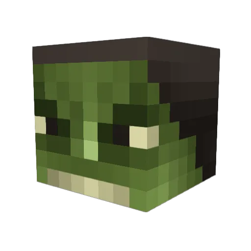 wodkaniggo Minecraft avatar head, 3D render