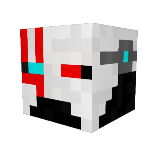 wodmic Minecraft avatar head, 3D render