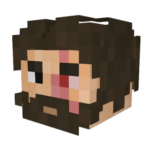 woec Minecraft avatar head, 3D render