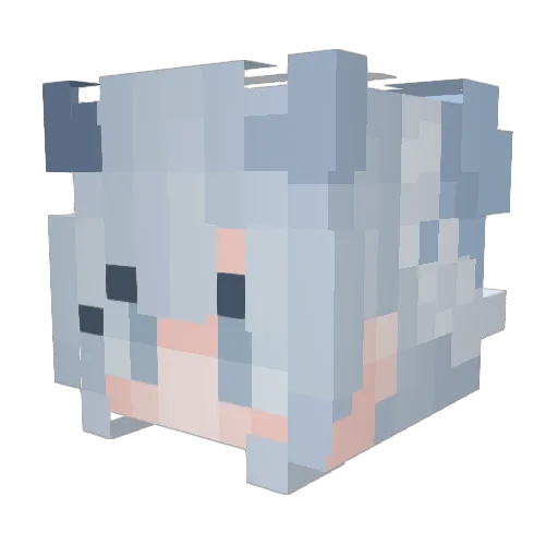 woeeami Minecraft avatar head, 3D render
