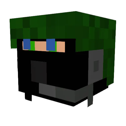woefwaf3 Minecraft avatar head, 3D render