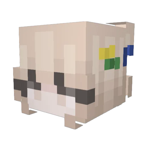 wofidgood Minecraft avatar head, 3D render
