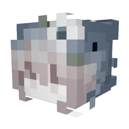 wofp Minecraft avatar head, 3D render