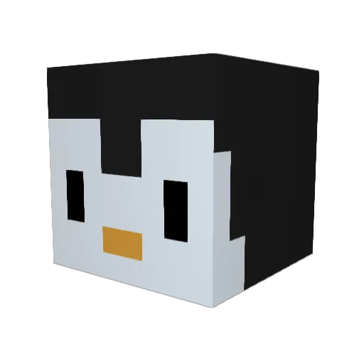wofq Minecraft avatar head, 3D render