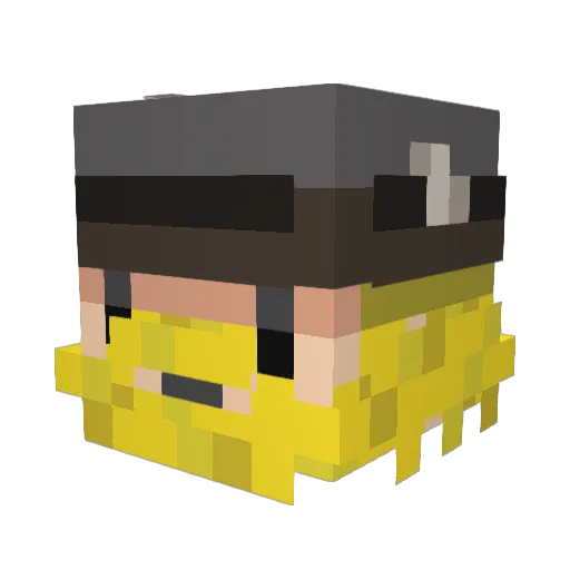 woho77 Minecraft avatar head, 3D render