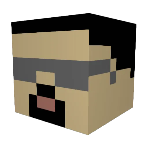 woi717 Minecraft avatar head, 3D render