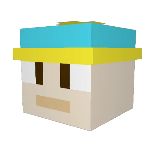 wojiboo Minecraft avatar head, 3D render