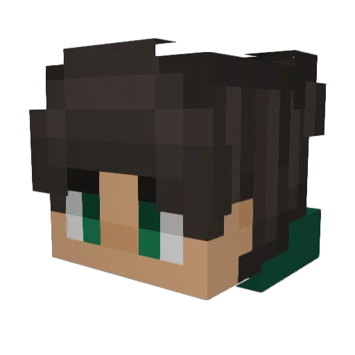 wojtekjedenastek Minecraft avatar head, 3D render