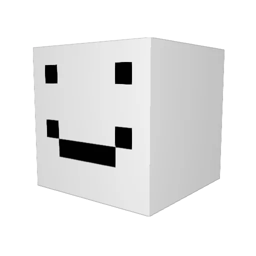 wojtyla_vlog Minecraft avatar head, 3D render