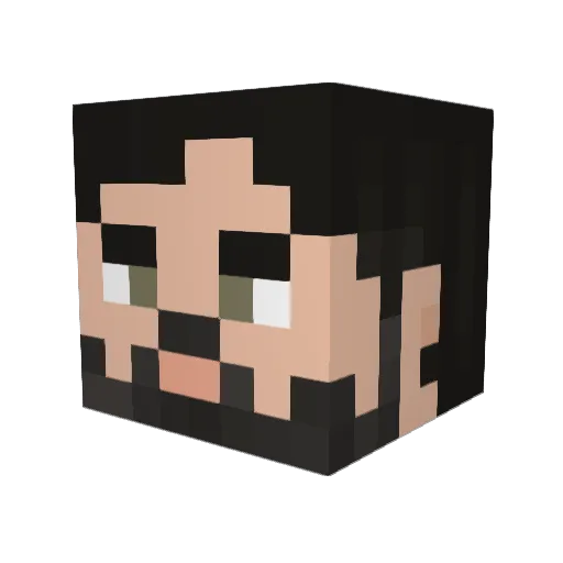 wokesimp Minecraft avatar head, 3D render