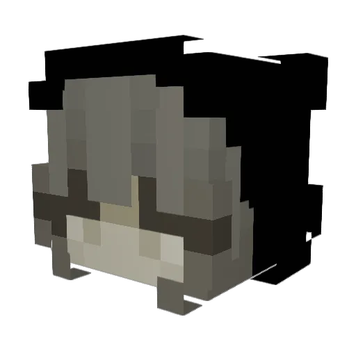 wokv Minecraft avatar head, 3D render