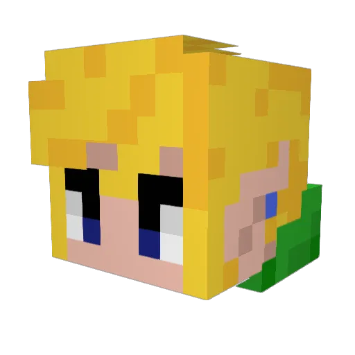 wolf0s Minecraft avatar head, 3D render