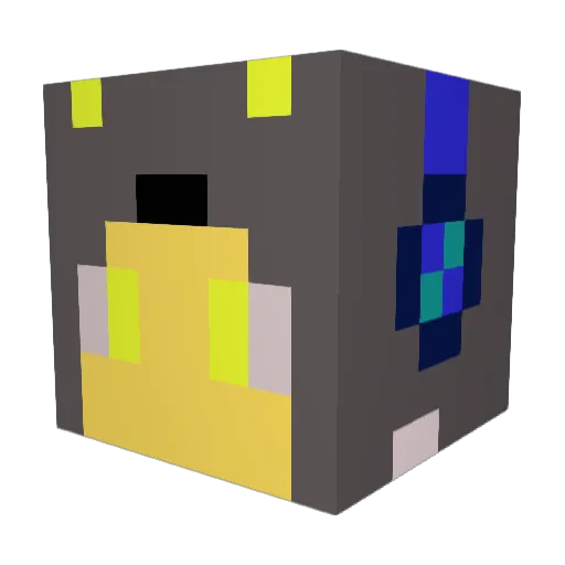 wolf3387 Minecraft avatar head, 3D render